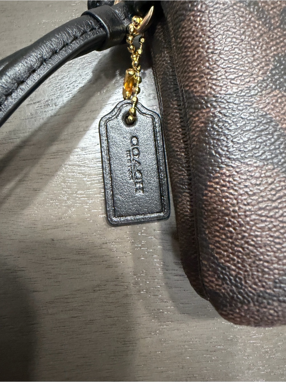 Coach wristlet Brown/Black in signature canvas - Picture 3 of 6